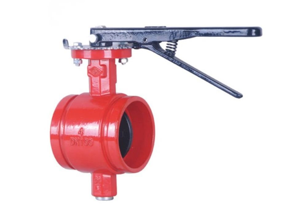 Valvula mariposa con palanca ranurada UL/FM